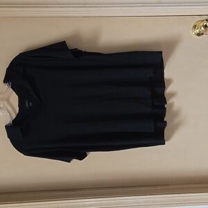 J. Jill Black Collared Short Sleeve Tee